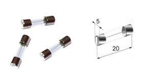 Obrázek z Pojistka skleněná 5x20 5A, 10 ks 