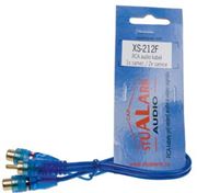 Obrázek RCA Y audio kabel BLUE BASIC line, 2xsamice, 1xsamec