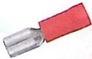 Obrázek z Objímka plochá 4,8 mm červená, 100 ks 