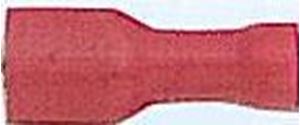 Obrázek z Objímka plochá izolovaná 6,3 mm červená, 100 ks 
