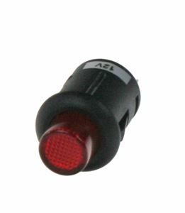 Obrázek z Tlačítko kulaté 6A červená LED 