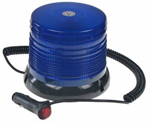 Obrázek z LED maják, 12-24V, modrý magnet, homologace ECE R10 