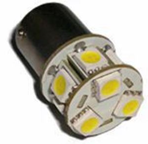 Obrázek z LED BA15S bílá, 12/24V, 57LED/3014SMD 