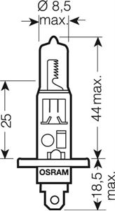 Obrázek z OSRAM 12V H1 55W standard (1ks) 