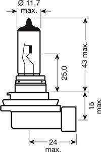 Obrázek z OSRAM 12V H11 55W standard (1ks) 