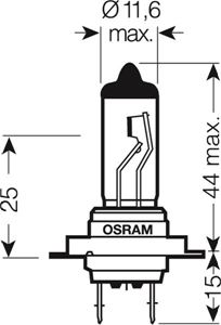 Obrázek z OSRAM 12V H7 55W standard (1ks) 