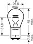 Obrázek z OSRAM 12V P21/4W (BAZ15d) 21/4W standard (10ks) 