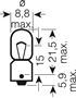 Obrázek z OSRAM 12V T4W (BA9s) 4W standard (10ks) 