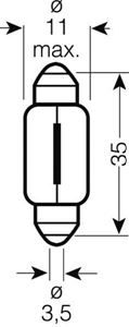 Obrázek z OSRAM 24V C5W (SV8,5-8) 5W standard (10ks) 