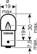 Obrázek OSRAM 24V R10W (BA15s) 10W standard (10ks)
