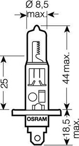 Obrázek z OSRAM 24V H1 70W standard (1ks) 