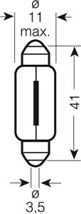 Obrázek z OSRAM 12V C10W (SV8,5-8) 10W standard (10ks) 