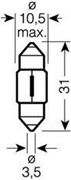 Obrázek OSRAM 12V SV8,5-8 10W standard (10ks)