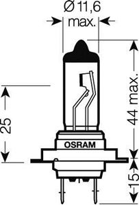 Obrázek z OSRAM 24V H7 70W standard (1ks) 