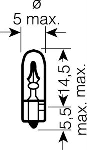Obrázek z OSRAM 12V W2x4.6d 2W standard (10ks) 