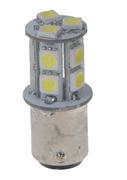 Obrázek LED BAZ15d (dvouvlákno) bílá, 12V, 13LED/3SMD