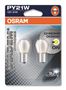 Obrázek z OSRAM 12V PY21W (BAU15S) 12V diadem chrome (2ks) oranžová Duo-blister 