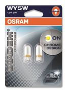 Obrázek OSRAM 12V WY5W (W2,1x9,5d) 12V diadem chrome (2ks) oranžová Duo-blister