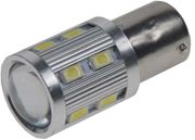 Obrázek LED BA15s bílá, 12-24V, 12SMD + 3W LED