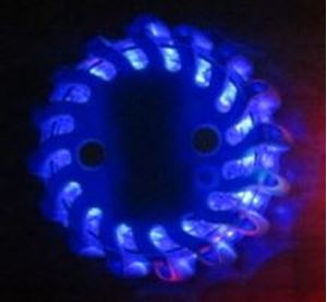 Obrázek z LED výstražné světlo 16LED, modré, set 6ks 