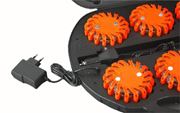 Obrázek LED výstražné světlo 16LED, oranžové, set 6ks