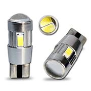 Obrázek LED T10 bílá, 12V, 6LED/5630SMD s čočkou