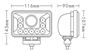 Obrázek z LED světlo obdélníkové, 13x LED (42W), 165x107x90mm 