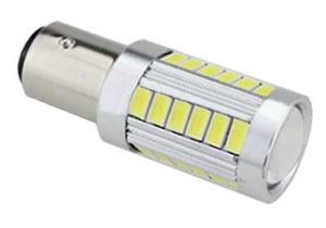 Obrázek z x  doprodej LED BAY15d (dvouvlákno) bílá, 12-24V, 33LED/5730SMD s čočkou 