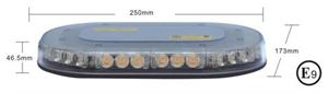 Obrázek z SLIM rampa oranžová, 30LEDx3W, magnet, 12-24V, 250mm, ECE R65 R10 