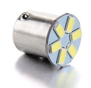 Obrázek LED BA15S bílá, 12V, 1LED/COB, celosklo