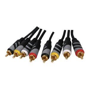 Obrázek z HQ propojovací kabel 4xRCA - 4xRCA 1.5m 