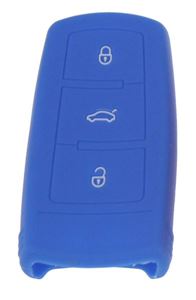 Obrázek z Silikonový obal pro klíč VW 3-tlačítkový, modrý 