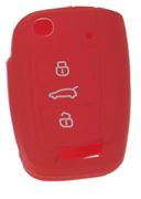 Obrázek Silikonový obal pro klíč VW, Škoda 3-tlačítkový, červený