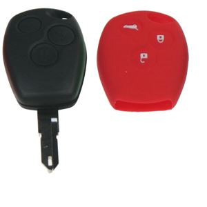 Obrázek z Silikonový obal pro klíč Renault 3-tlačítkový, červený 