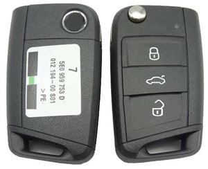 Obrázek z Náhr. klíč pro Škoda, VW, Seat, 3tl., 434MHz, 5G0 959 752 BB 