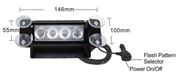 Obrázek PREDATOR LED vnitřní, 4x3W, 12-24V, modrý, 145mm