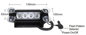 Obrázek z PREDATOR LED vnitřní, 4x3W, 12-24V, modrý, 146mm 