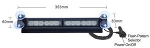 Obrázek z PREDATOR LED vnitřní, 12x3W, 12-24V, modrý, 356mm, ECE R10 