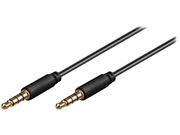 Obrázek Propojovací kabel JACK M - JACK M 4pin, 1.0m, zlacený, slim konektory