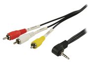 Obrázek Redukční kabel Jack 3,5mm 4pin - 3xRCA M  1m