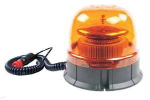 Obrázek z LED maják, 12-24V, 45xSMD2835 LED, oranžový, magnet, ECE R65 