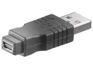 Obrázek z USB redukce USB A samec - mini USB samice 