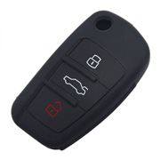 Obrázek Silikonový obal pro klíč Audi 3-tlačítkový, černý