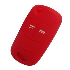 Obrázek z Silikonový obal pro klíč Opel 2-tlačítkový, červený 