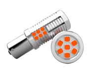 Obrázek LED BAU15s oranžová, 12-24V, 30LED/3030SMD