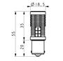 Obrázek z LED BAU15s oranžová, 12-24V, 30LED/3030SMD 