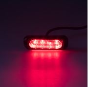 Obrázek x SLIM výstražné LED světlo vnější, červené, 12-24V, ECE R10