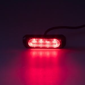 Obrázek z SLIM výstražné LED světlo vnější, červené, 12-24V, ECE R10 