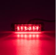 Obrázek LINEAR LED 6x5W LED, 12-24V, červený, ECE R10