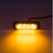 Obrázek SLIM výstražné LED světlo vnější, oranžové, 12-24V, ECE R65